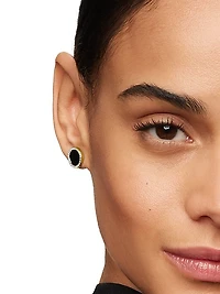 Petite DY Elements Stud Earrings in 18K Yellow Gold
