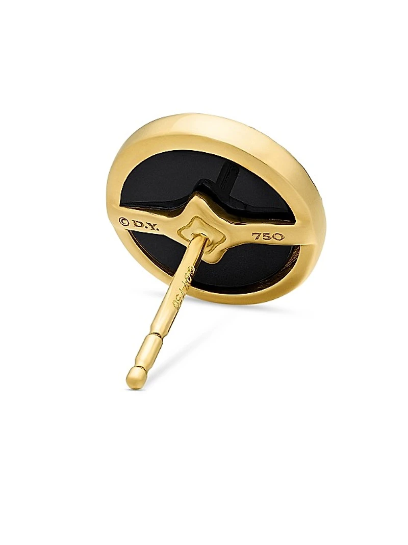 Petite DY Elements Stud Earrings in 18K Yellow Gold