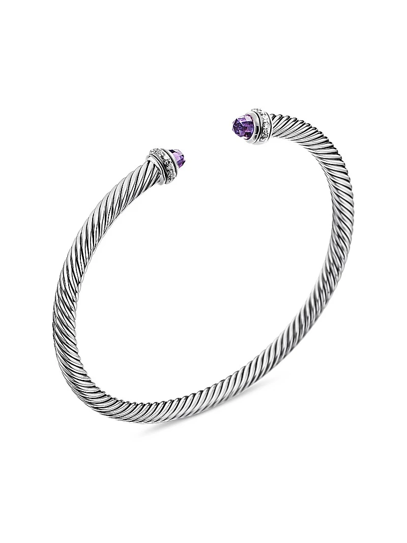 Cable Classics Color Bracelet with Pavé Diamonds