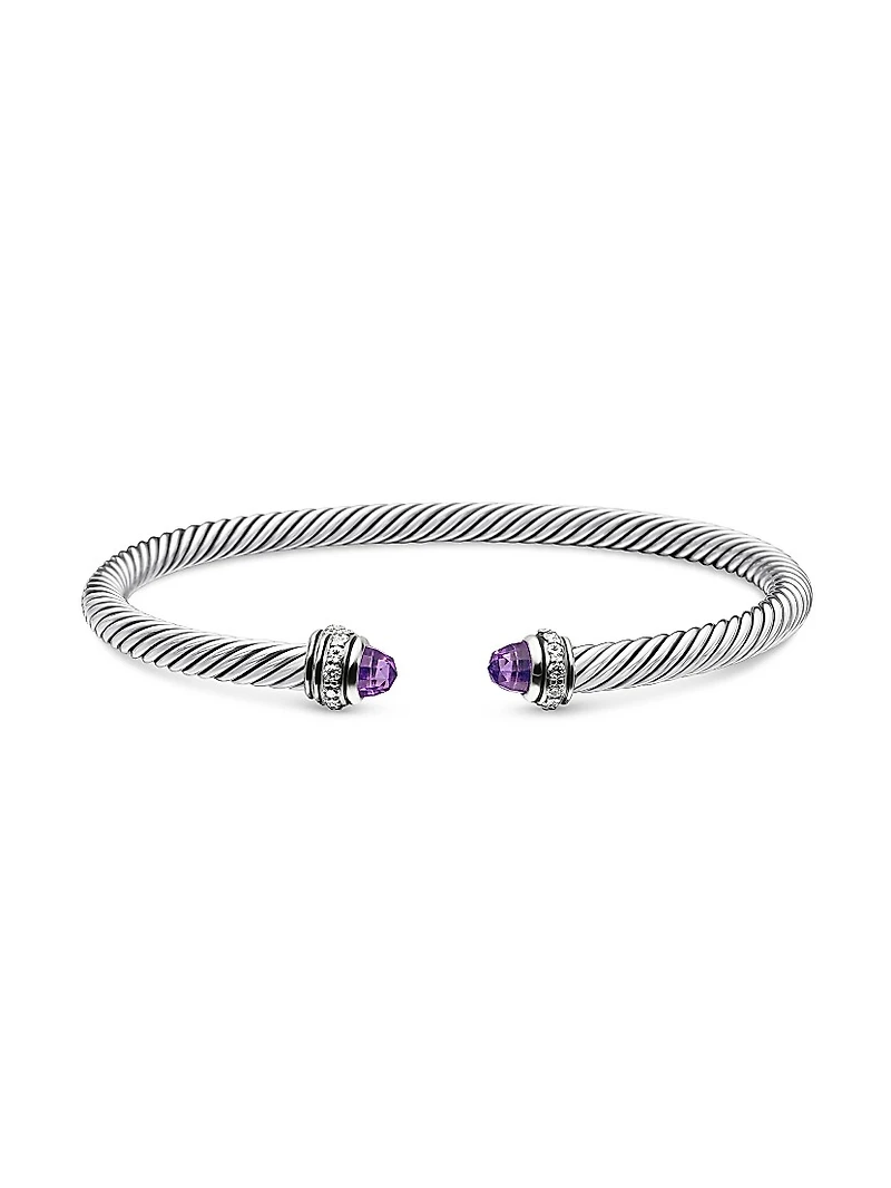 Cable Classics Color Bracelet with Pavé Diamonds