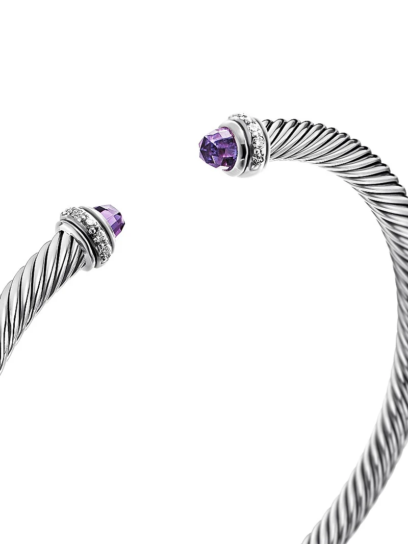 Cable Classics Color Bracelet with Pavé Diamonds