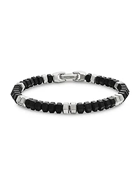 Hex Bead Bracelet Sterling Silver