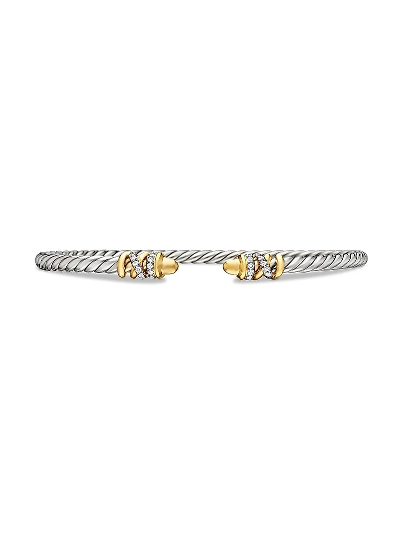 Petite Helena Color Bracelet with 18K Yellow Gold and Pavé Diamonds