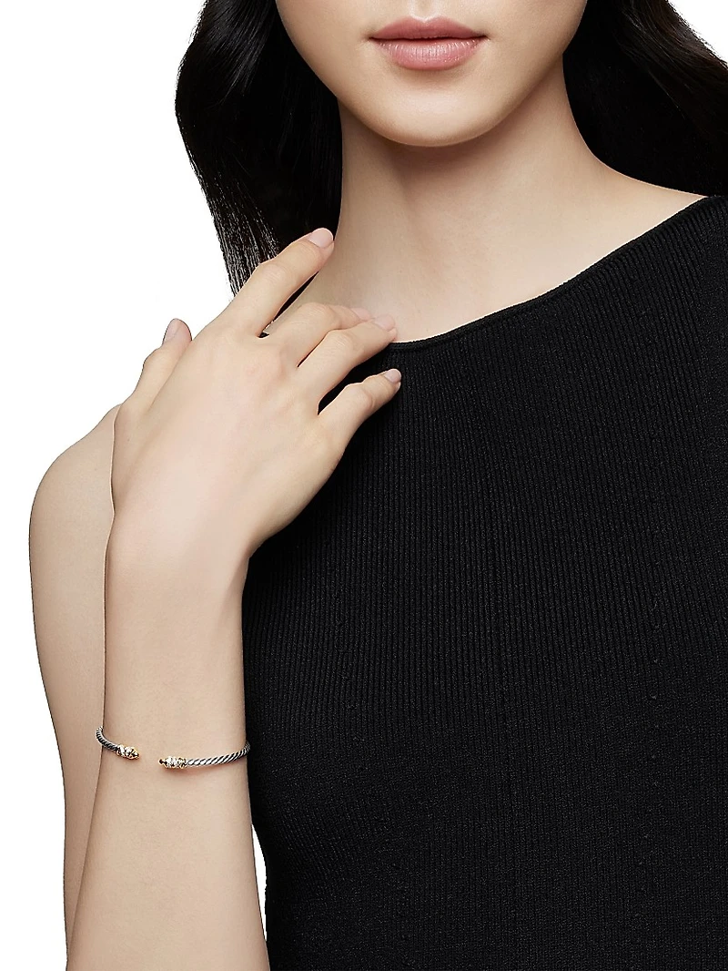 Petite Helena Color Bracelet with 18K Yellow Gold and Pavé Diamonds