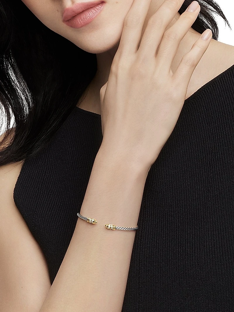 Petite Helena Color Bracelet with 18K Yellow Gold and Pavé Diamonds