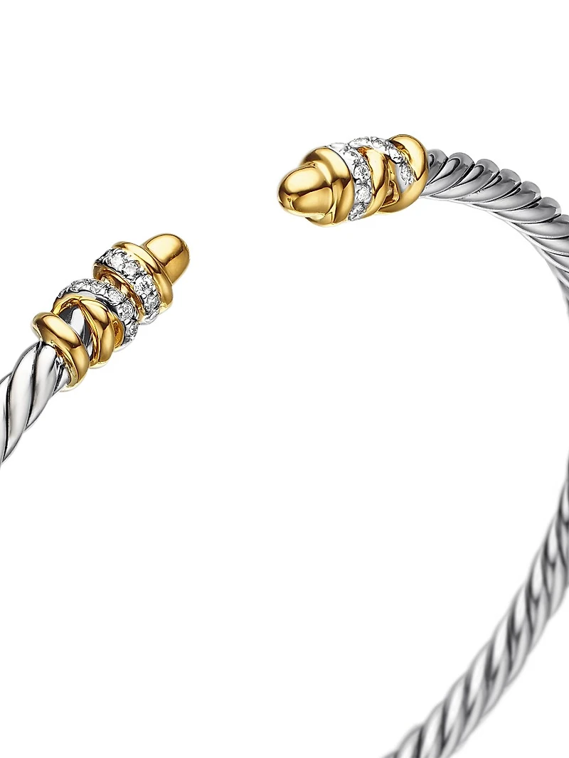 Petite Helena Color Bracelet with 18K Yellow Gold and Pavé Diamonds