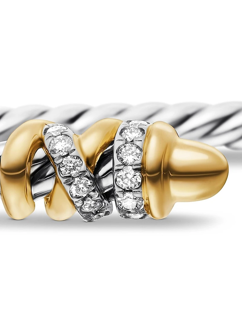 Petite Helena Color Bracelet with 18K Yellow Gold and Pavé Diamonds