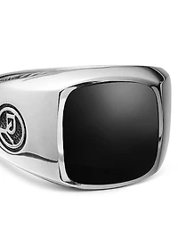 Exotic Stone Signet Ring Sterling Silver