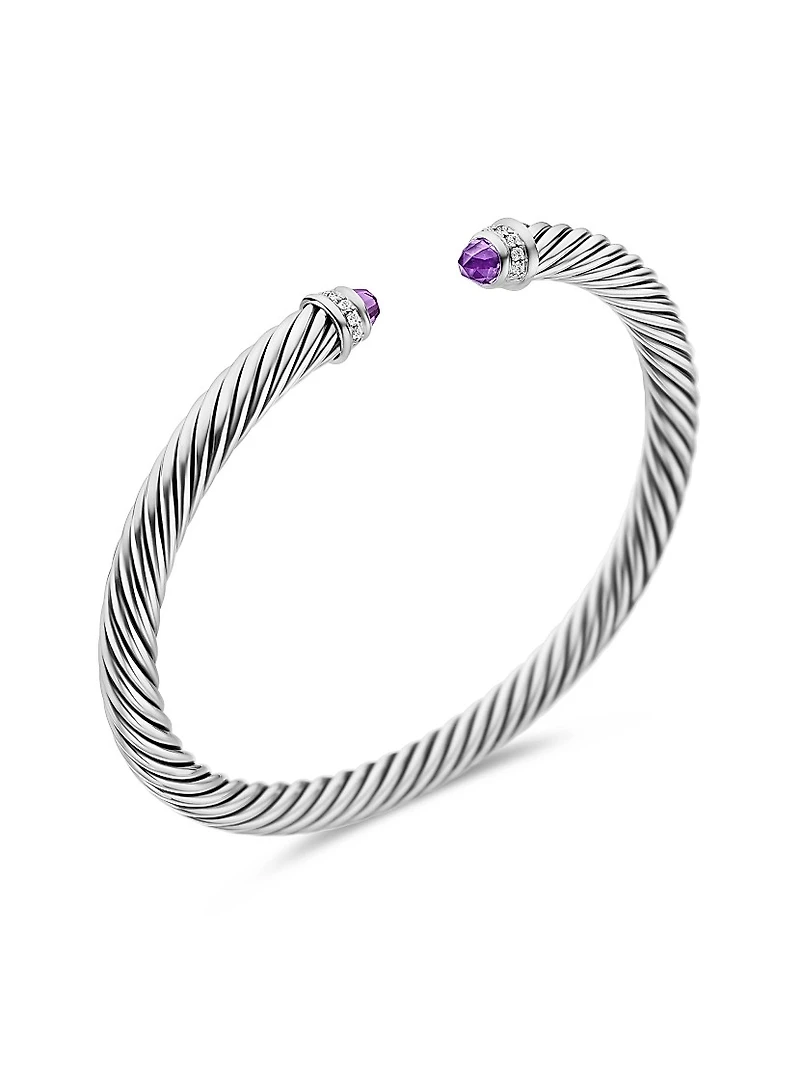 Cable Classics Color Bracelet with Pavé Diamonds
