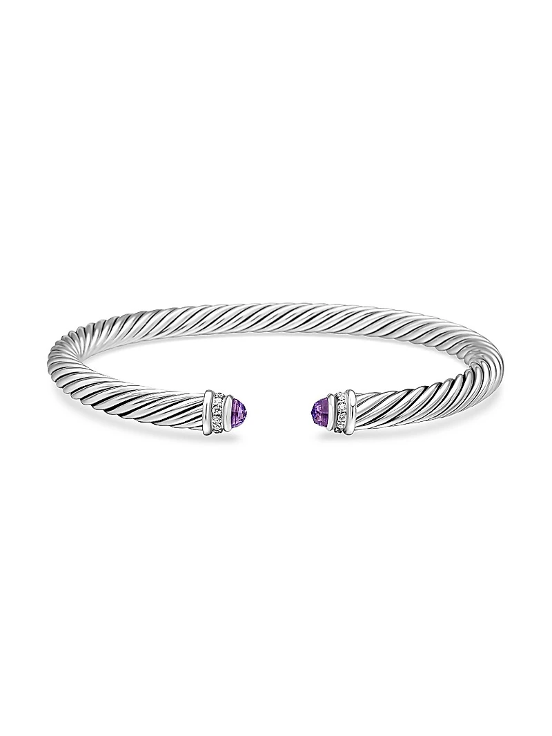 Cable Classics Color Bracelet with Pavé Diamonds