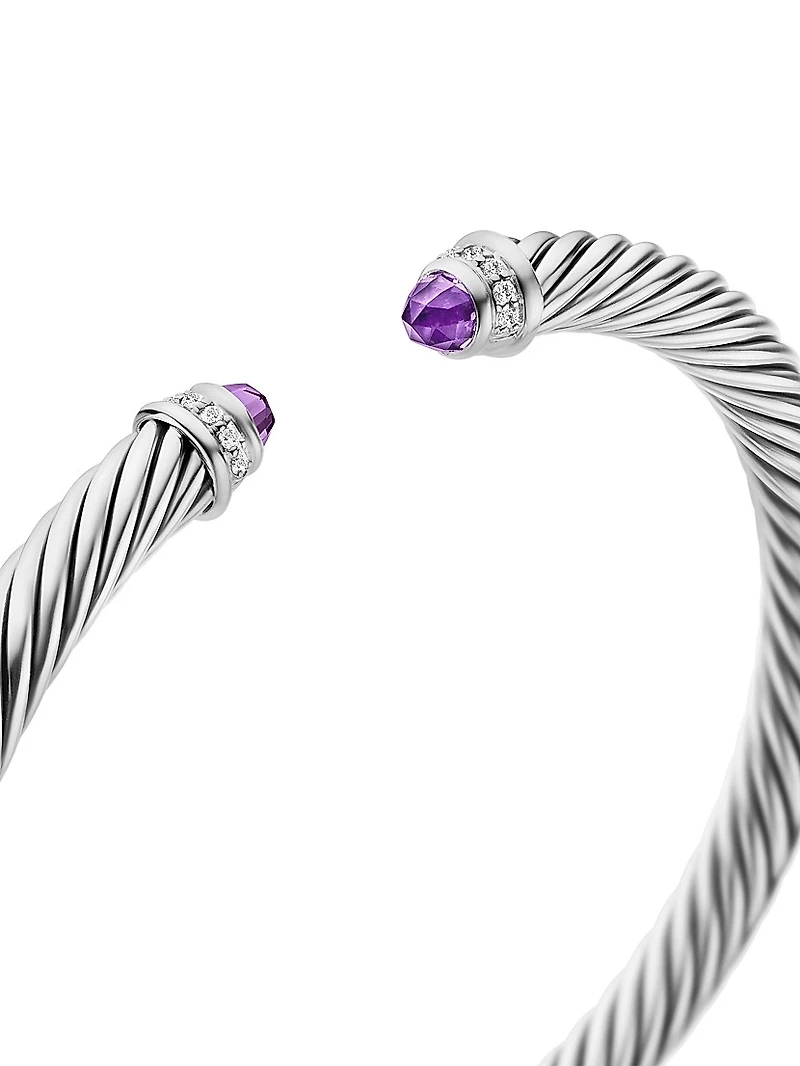 Cable Classics Color Bracelet with Pavé Diamonds