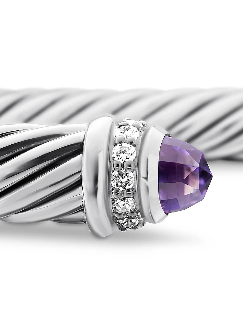 Cable Classics Color Bracelet with Pavé Diamonds