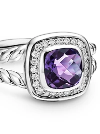 Petite Albion® Ring With Pavé Diamonds