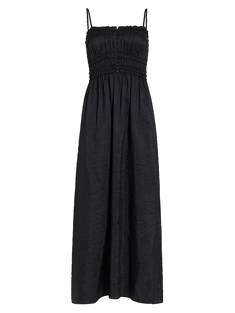 Corded Satin Maxi Dress