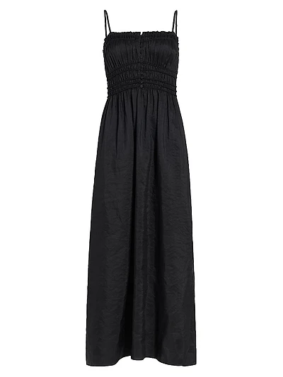 Corded Satin Maxi Dress