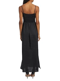 Corded Satin Maxi Dress