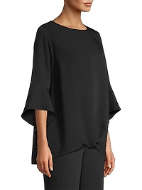 Sunset Vista Matte Crepe Twist Top