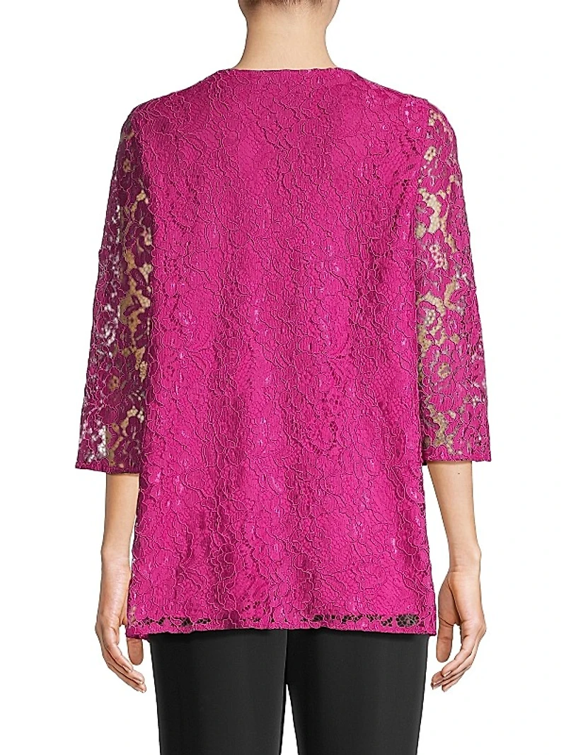 Floral Lace Tunic Top