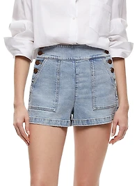 Donald Button Denim Shorts