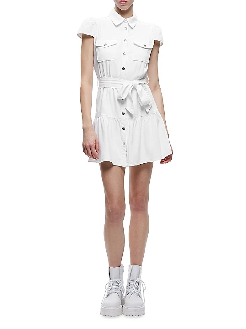 Miranda Belted Denim Minidress