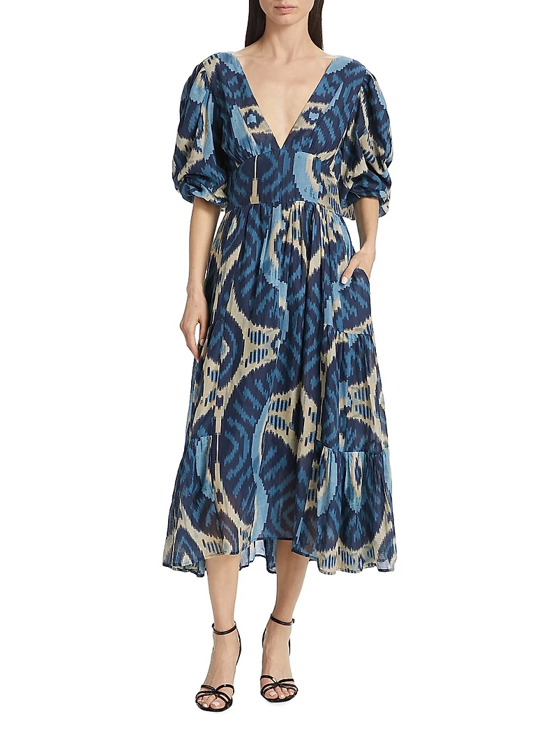 Elise Printed Midi-Dress