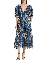 Elise Printed Midi-Dress