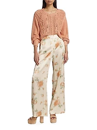 Celestine Wide-Leg Silk Pants