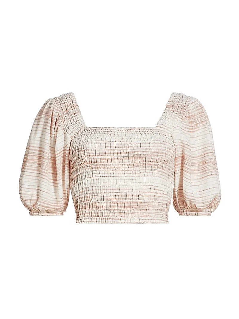 Kira Smocked Crop Top