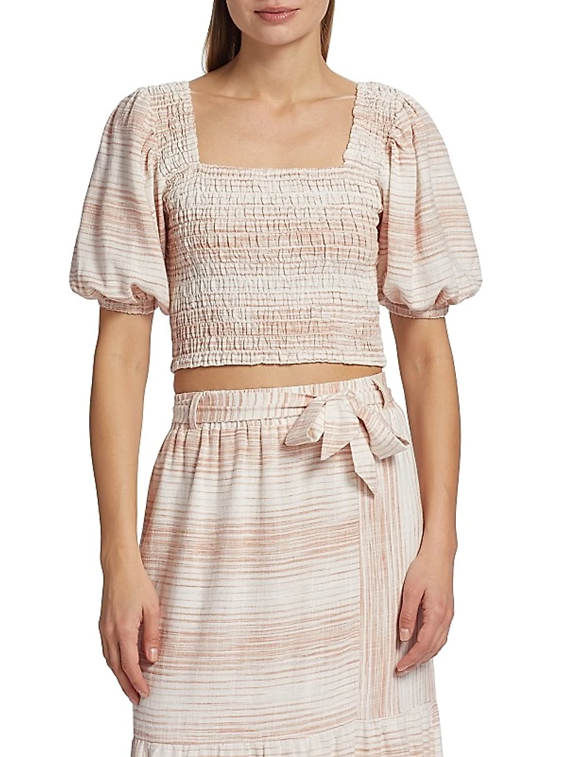 Kira Smocked Crop Top