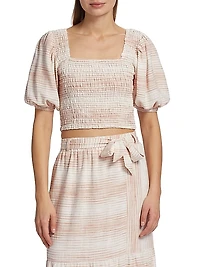 Kira Smocked Crop Top