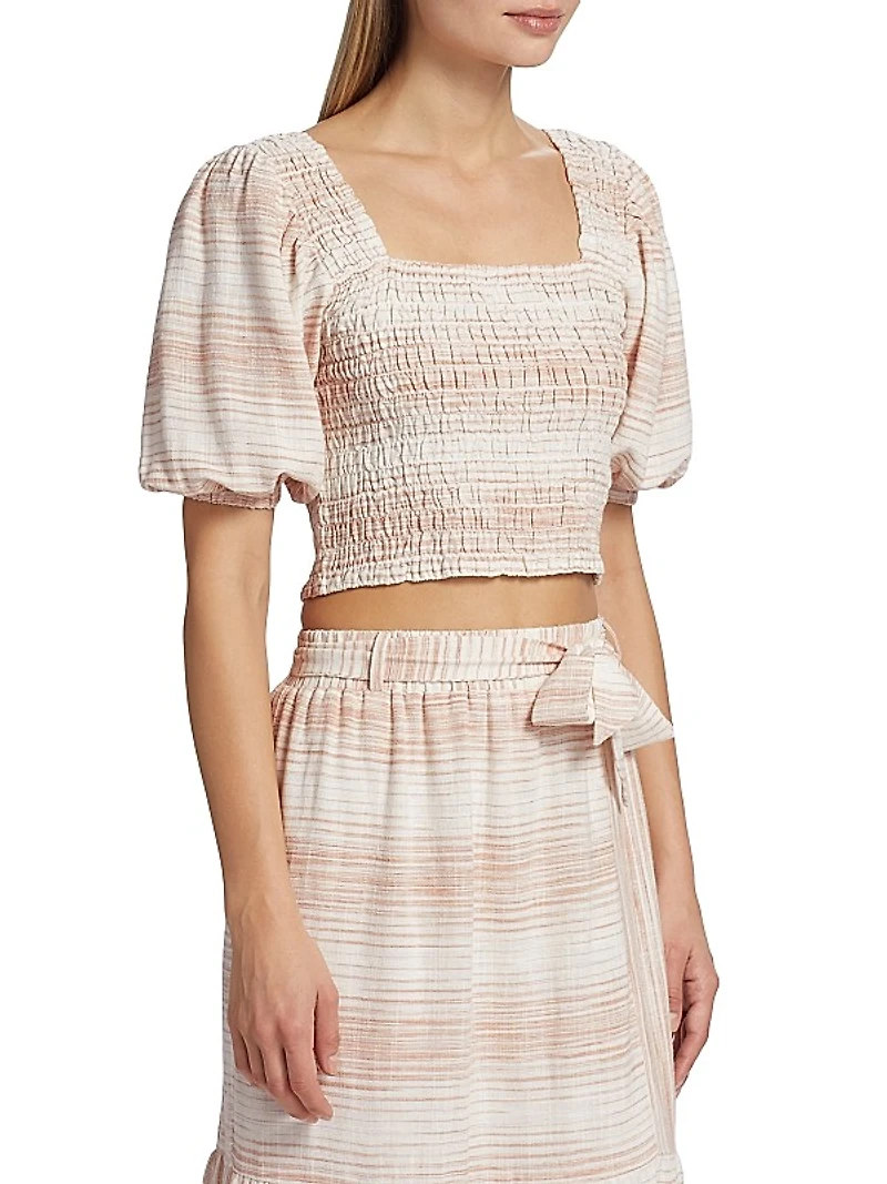 Kira Smocked Crop Top