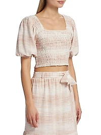 Kira Smocked Crop Top