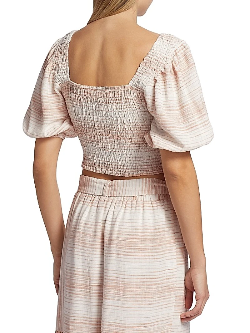 Kira Smocked Crop Top