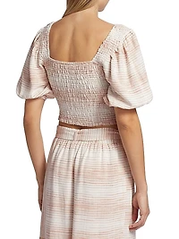 Kira Smocked Crop Top