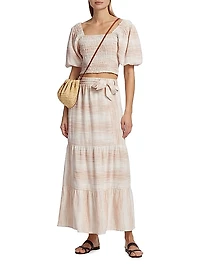 Kira Smocked Crop Top