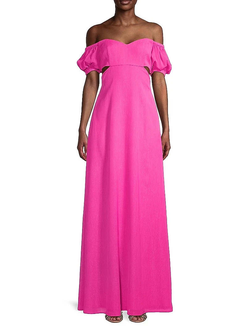 Off-The-Shoulder Column Gown