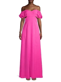 Off-The-Shoulder Column Gown