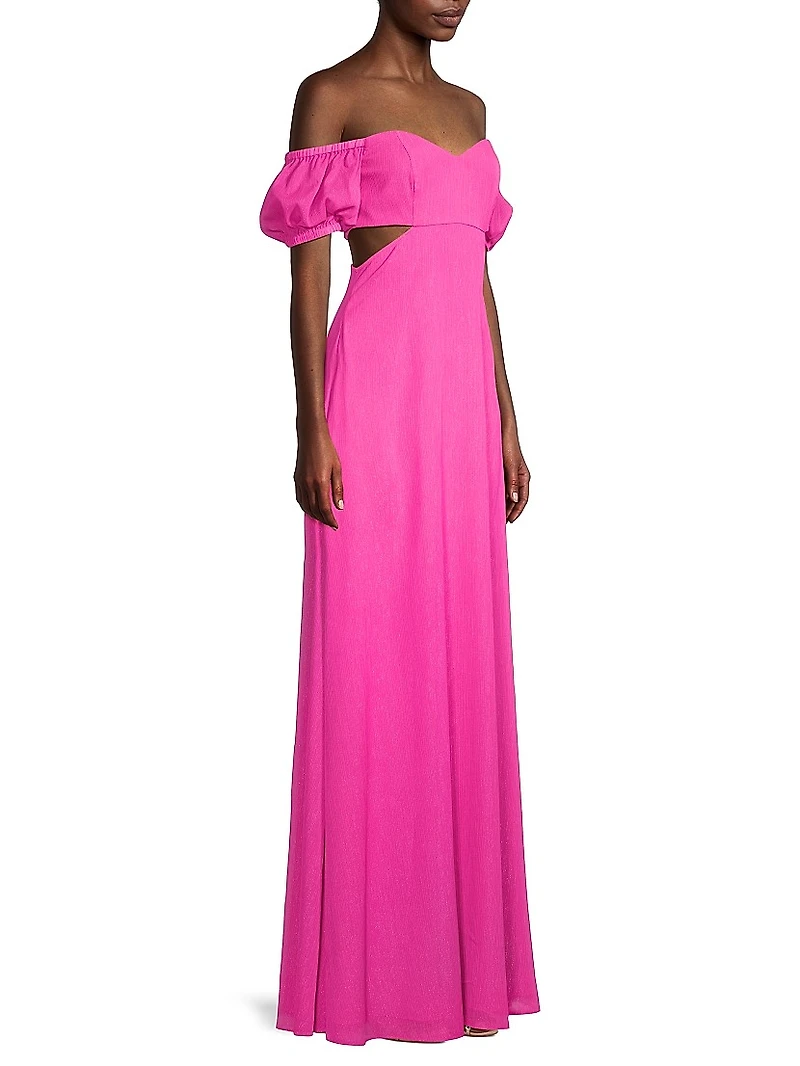 Off-The-Shoulder Column Gown