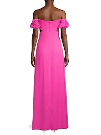 Off-The-Shoulder Column Gown