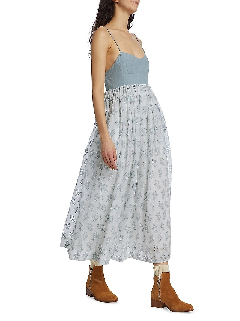 The Camelia Eyelet Maxi Dress