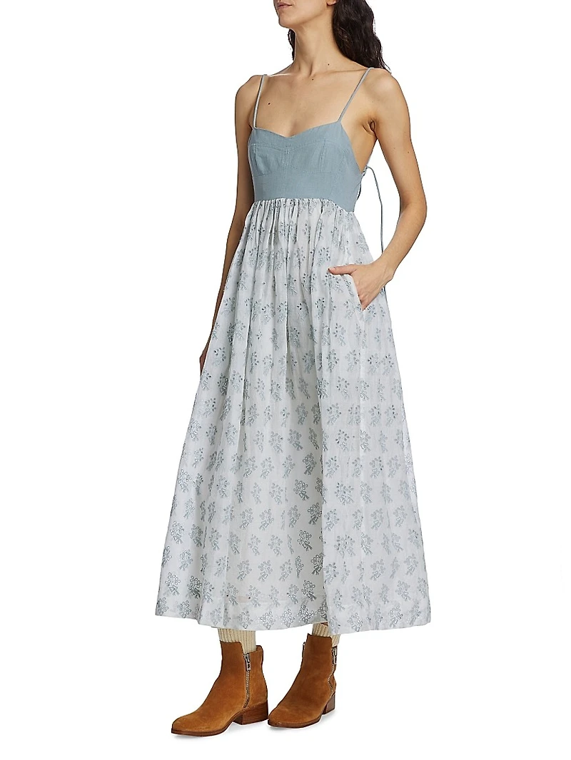 The Camelia Eyelet Maxi Dress