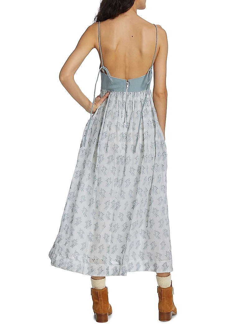 The Camelia Eyelet Maxi Dress