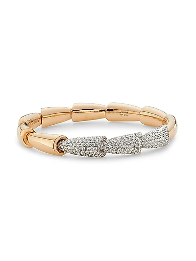 Calla Two-Tone 18K Gold Stretch Bracelet