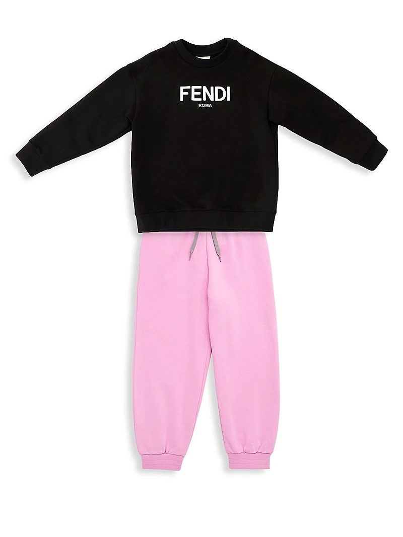 Little Girl's & Logo Joggers