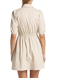 Cotton-Blend Utility Minidress