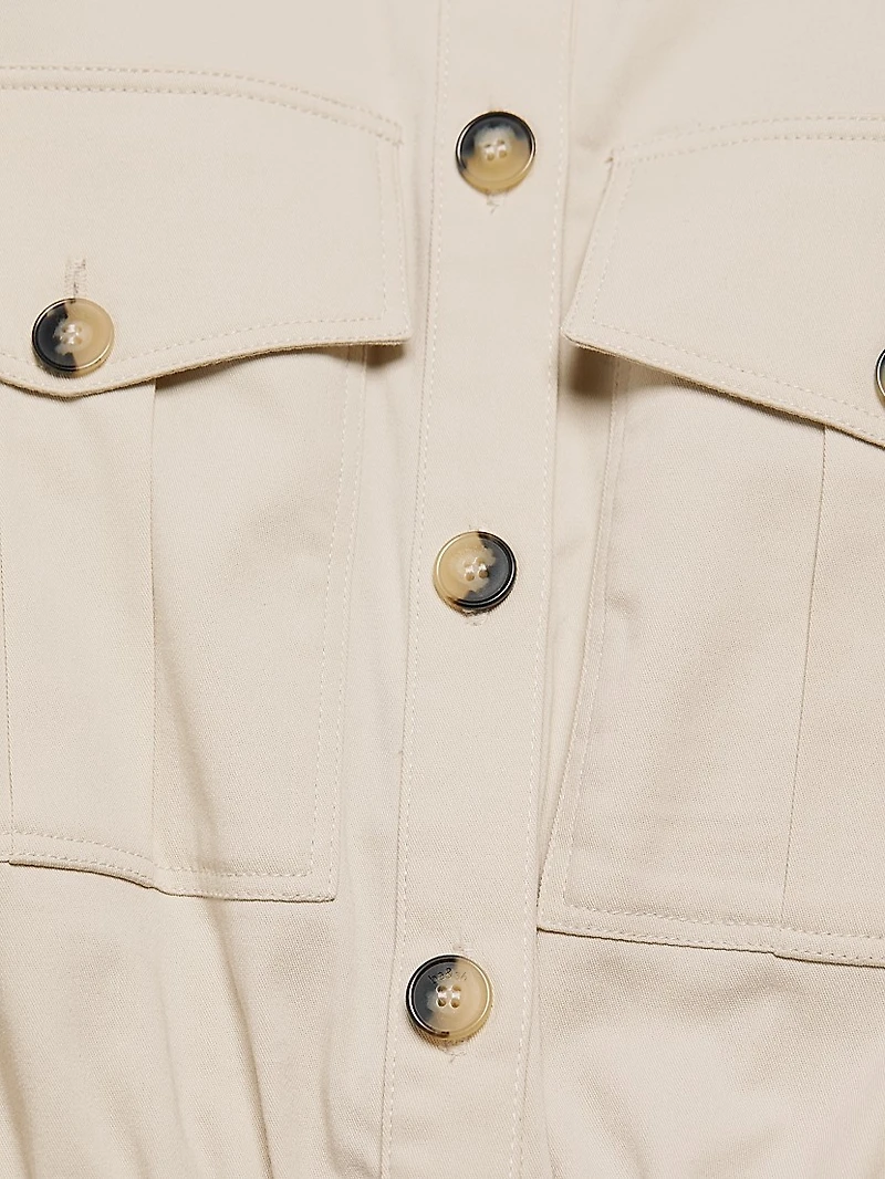 Cotton-Blend Utility Minidress