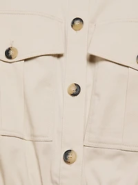 Cotton-Blend Utility Minidress