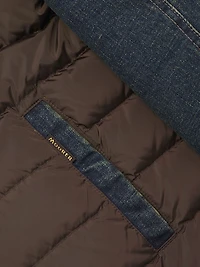 Shearling-Trimmed Denim Jacket