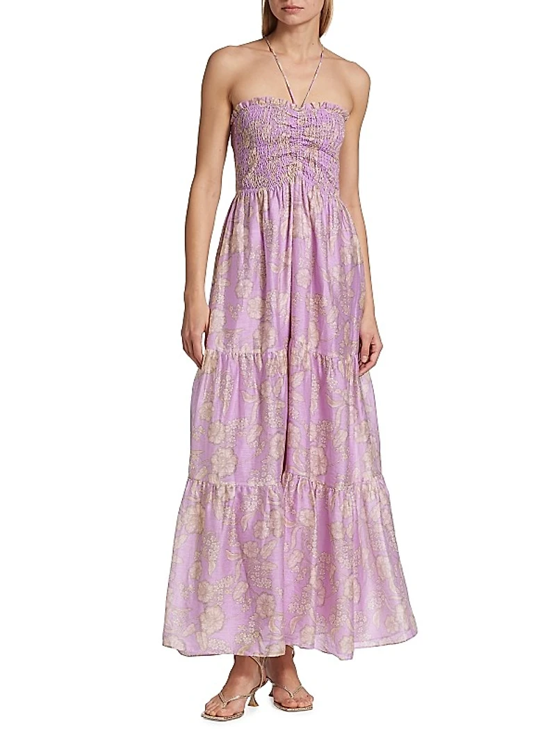 Elzette Floral Tiered Maxi Dress