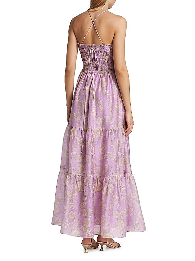 Elzette Floral Tiered Maxi Dress